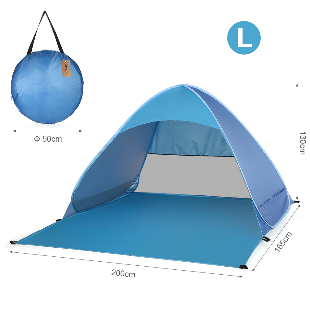Tenda de acampamento automática de 3 a 4 pessoas, tenda de acampamento ao ar livre, proteção uv, sombra, toldo para camping, praia, ambiente externo: Type A Blue L