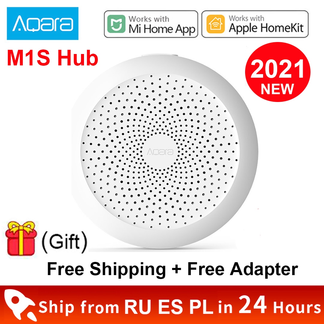 Xiaomi Smart Gateway Aqara Hub M1S Gateway RGB Led Night Light Wireless Zigbee Connect Remote For Apple Homekit App Control