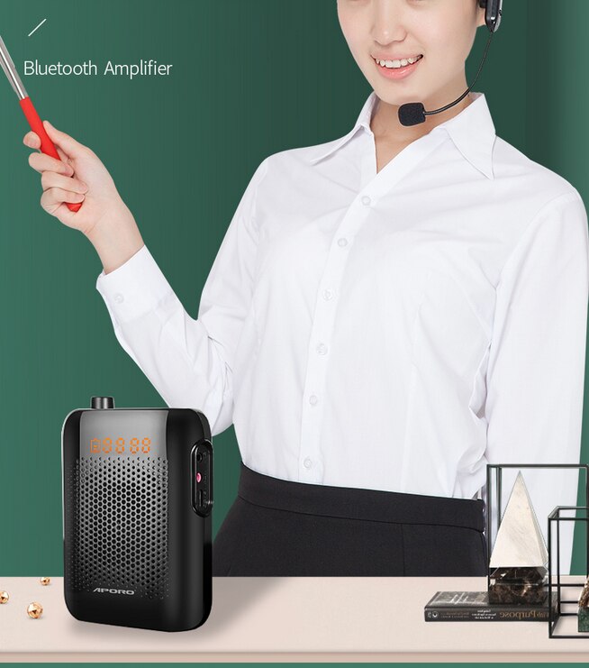 20w amplificador de voz portátil mini som amplificando t30 música jogando com fio microfone fone de ouvido e cós 2000mah bateria