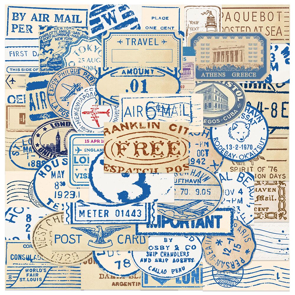 50/100PCS Mix Wereldberoemde gebouwen Reizen Stad Stickers Landmark Landschap Decals DIY Telefoon Bagage Laptop Skateboard Sticker: GRIJS