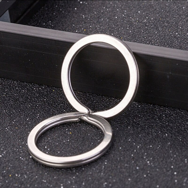 10 stk poleret sølv nøgleholder splitring nøgleringe nøglering ring