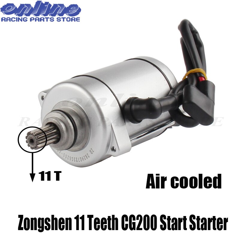 Brand Zongshen 11 Teeth CG200 Start Starter Motor 125cc/200cc/250cc Air Cooled Quad ATV Bike