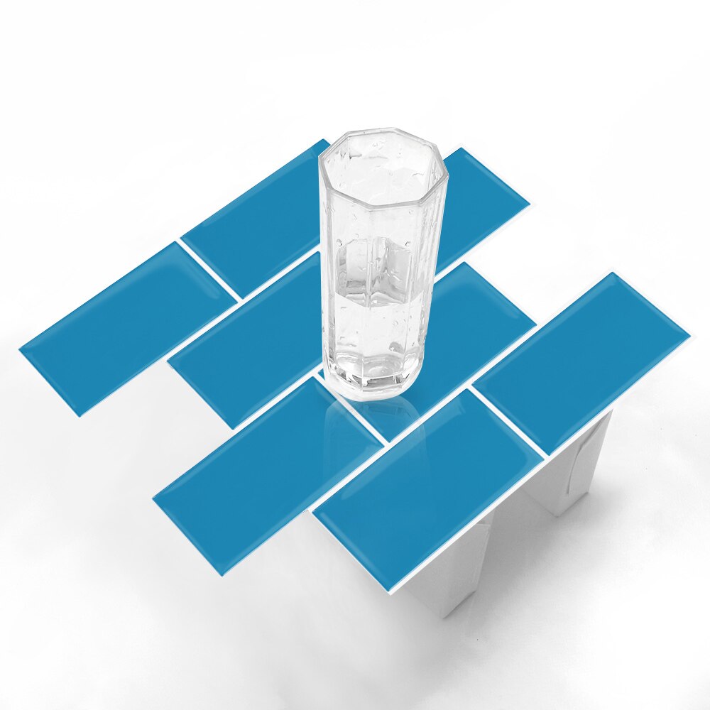 Papier peint adhésif résistant à l'eau, 1 feuille, autocollant mural Premium pour salle de bain