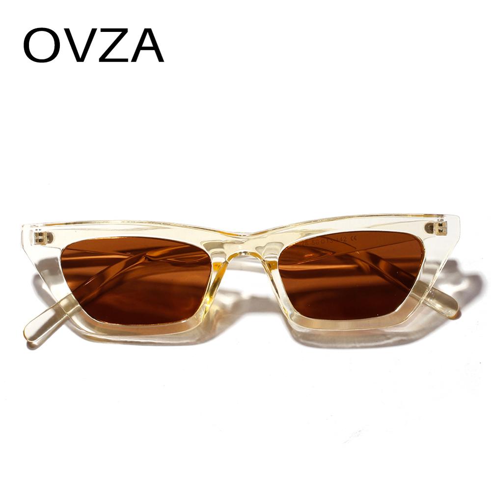 Ovza rektangel solbriller sorte solbriller til kvinder, anti-uv briller  s1001