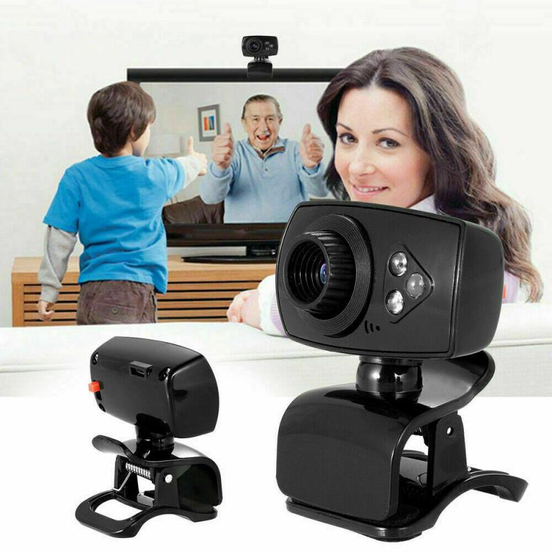 USB Web Camera 360 Degree USB HD Webcam Web Cam Clip-on Digital Camcorder With Microphone For Laptop PC Computer