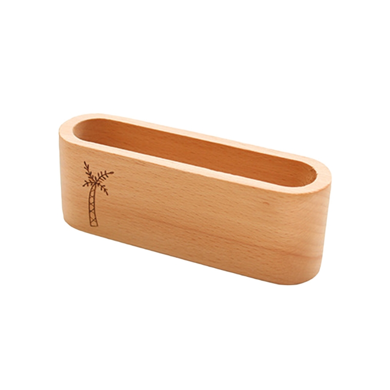 Scatola porta biglietti da visita desktop multiuso porta biglietti da visita in legno 20 fogli capacità forniture per ufficio di facile accesso: B