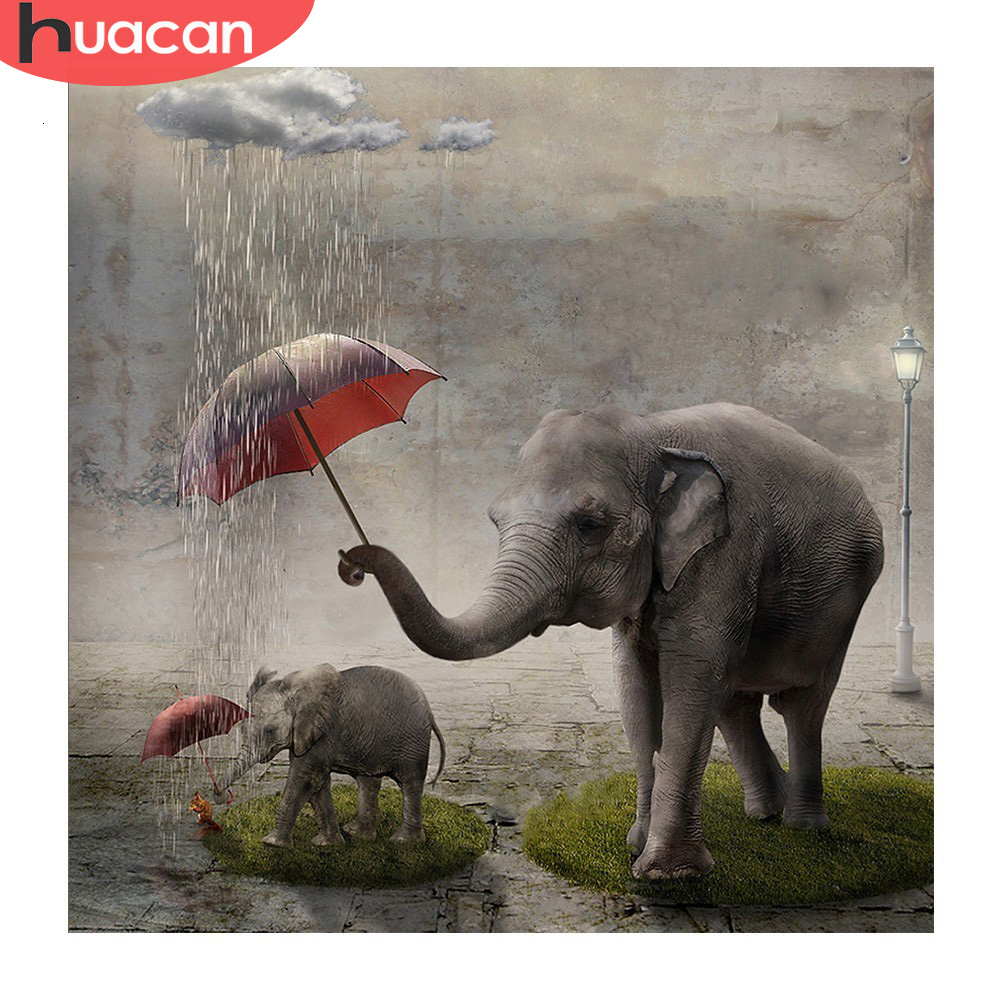 VAIIEYO Diamond Painting Volledige Boor Olifant, 5D DIY Schilderij Kits