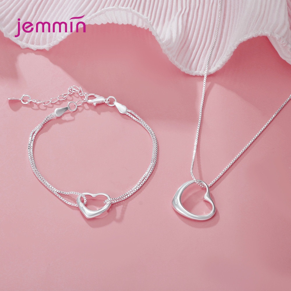 Moda Damska Biżuteria Srebrna Próby 925 Komplety Ślubne Zaręczynowe Akcesoria Prezenty Wysokiej Jakości Delikatna Biżuteria Prezent: Czerwony