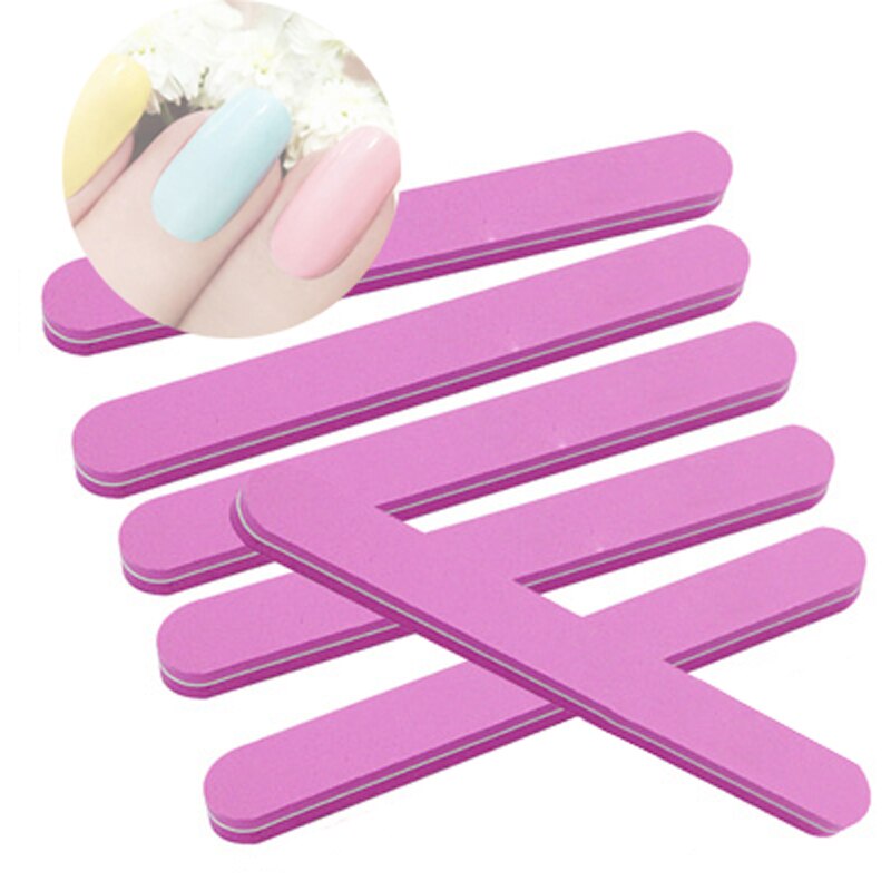 Nail File Nail Buffer 100/180 Sandpaper Nails Sanding Blocks Grinding Polishing Pedicure Manicure Care Nail Tools