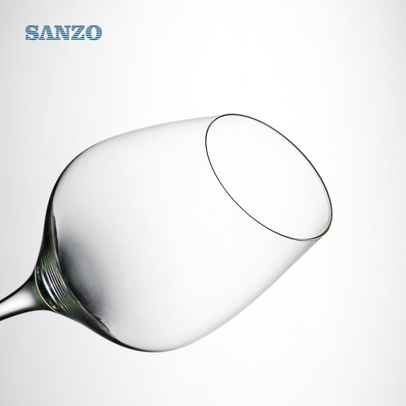 2 Pack Glass wine glasses cold cut sample processing oblique mouth big belly cup Bordeaux crystal wine glass 900015