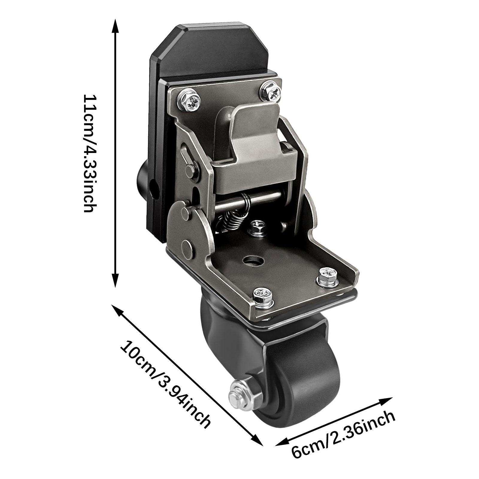 Rolling Toolbox Caster 200lbs Capacity Accessories Black for Rolling Tool Box Make Transportation Easy Construction Front Wheels