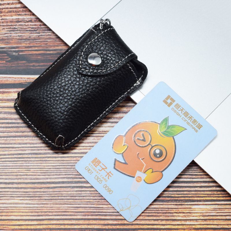 Women Men Leather Car Keychain Card Holder Wallet Case Key Organizer Bag keyring