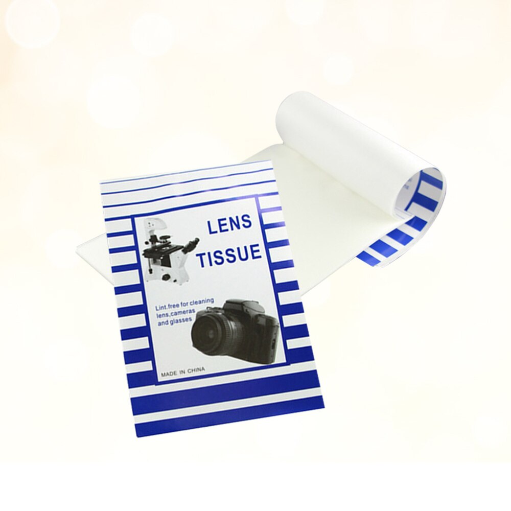 100 PCS Dust-free Wipes Microscope Camera Lens Cleaning Paper (White)