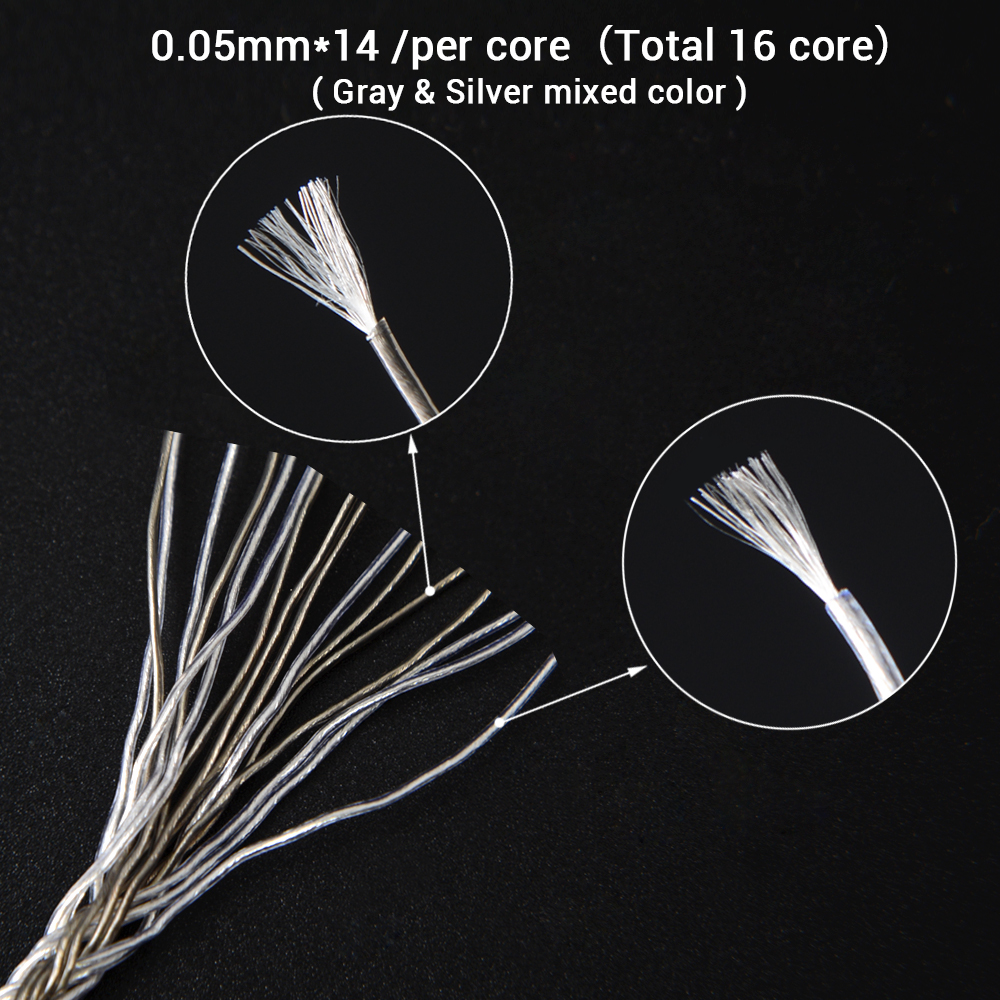 NICEHCK C16-4 16 Core Silver Plated Cable 3.5/2.5/4.4mm Plug MMCX/2Pin/QDC Connector For KZZSX CCATRN TFZ QDC NX7MK4/DB3 BL-03