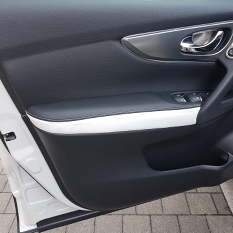 4 Stuks Zachte Lederen Armsteun Cover Voor Nissan Qashqai J11 Binnendeur Armsteun Panel Cover Sticker trim