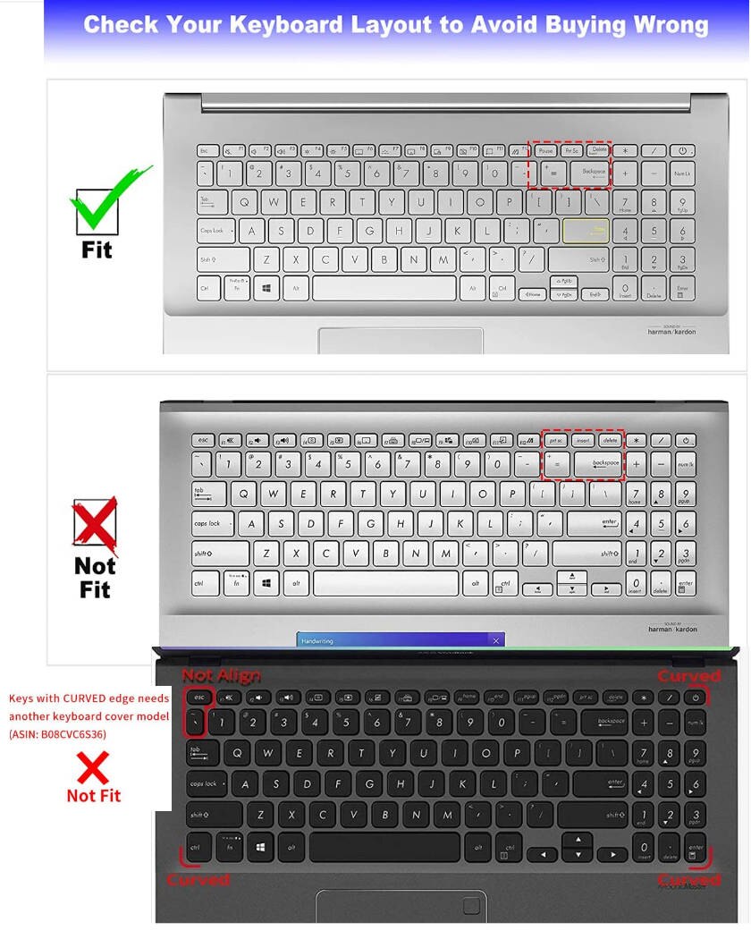 Laptop Keyboard Cover skin for 15.6&quot; ASUS VivoBook S15 S533 S533FA S533EQ S533FL S513 F513 K513 X513 M513 Asus L510 L510M