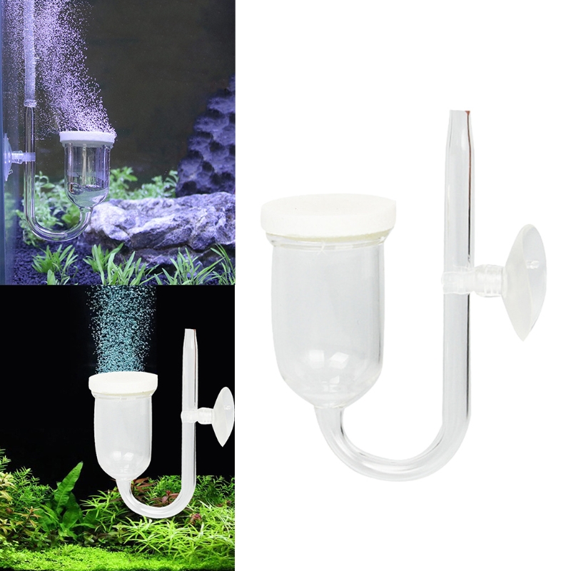 Aquarium Air Bubble Diffuser Fish Tank Bubble Disk Oxygen Increaser Air Refiner Atomizer with Suction Cup
