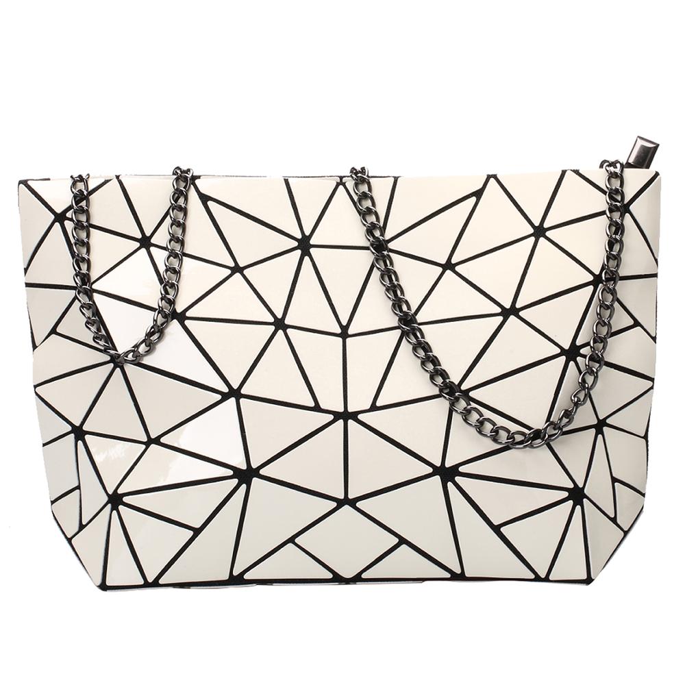 Vrouwen Keten Schoudertas Sac A Main Tas Mode Geometrische Messenger Bags Vlakte Vouwen Crossbody Tassen Clutch Avondtasje Bolso