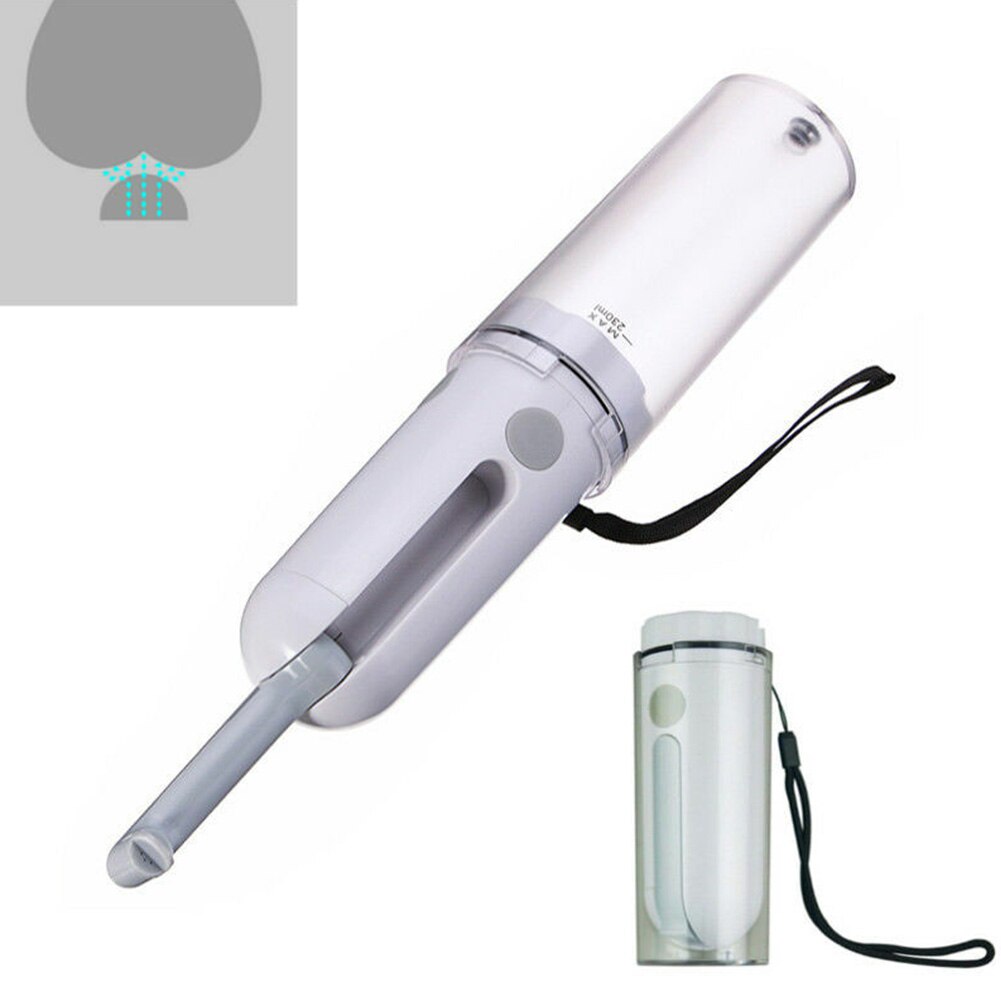 Bidé de limpieza eléctrico e impermeable, inodoro de viaje de silicona con carga USB de 230ml, dos velocidades