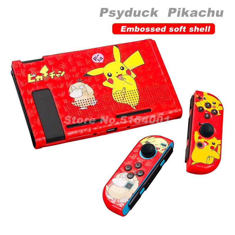 Protective Case Shell for Nintend Switch Back Cover for Nitendo Switch 5 color: Red pikaqou gift