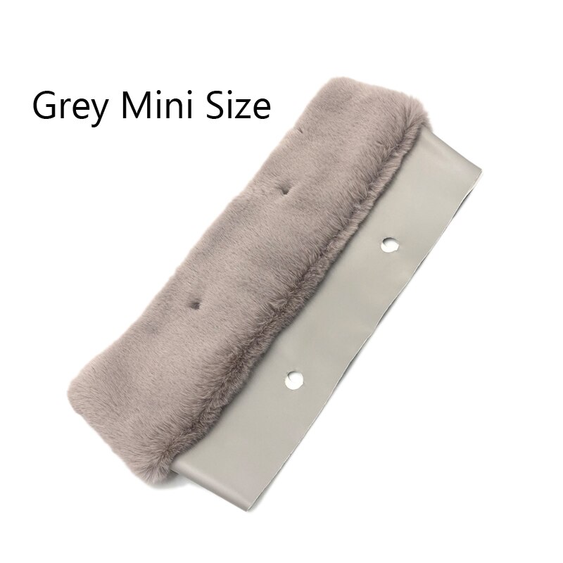 Fur Plush Trim for obag handbag Thermal Plush Decoration Fit for O bag Silicone bag Accessories women's handbags: Mini Grey