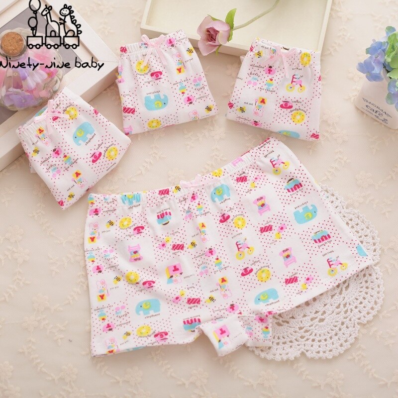 Girl Cotton Panties Children Comfortable &amp; Breathable Underwear Kids Cute Cartoon Printing Underpanties Baby Clothing 12pcs/pack