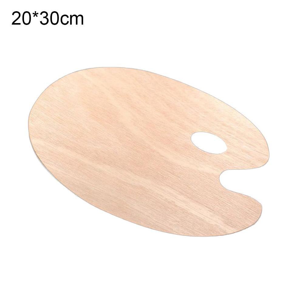 Art Painting Color Mixer Oval Color Mixing Board Oil Painting Acrylic Color Mixing Tray Wooden Paint Plate Color Mixing Board