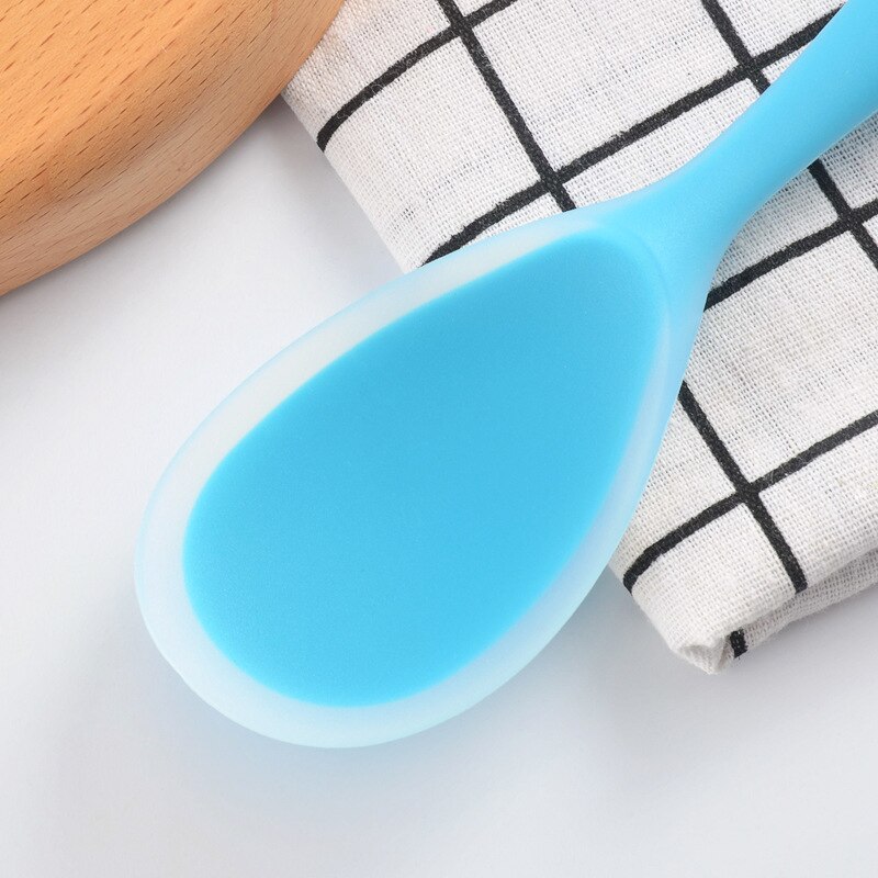 1PC najnowszy łyżka silikonowa wysokotemperaturowa nieprzywierająca patelnia nie boli łyżki liniowej robić gospodarstwa domowego łyżka kuchenna