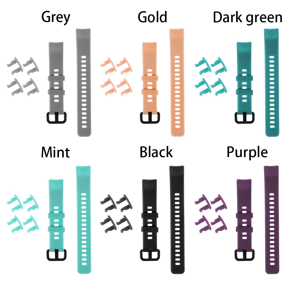 Colorful Silicone Wristbands Watch Band Replacement Strap Smart Watch Bracelet Strap For Honor Band 5 4