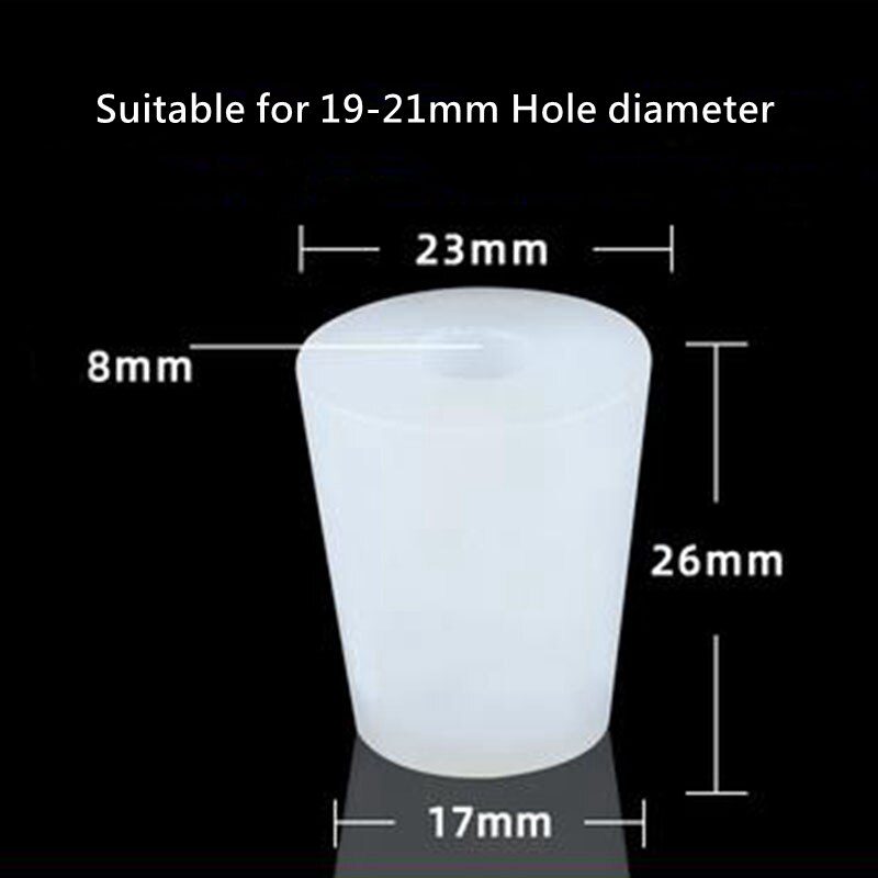 2 stk silikon vin gummi propp plugg med hull food grade airlock ventil brygg for gjæring fat hjemme øl brygging: Størrelse 3 med hull