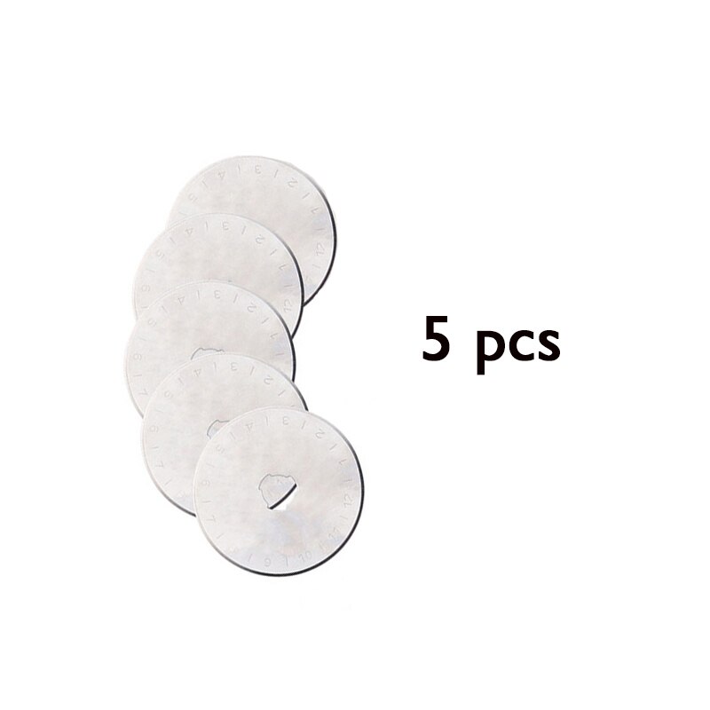 45mm Rotary Cutter Set Blades Fabric Circular Quilting Cutting Patchwork Leathercraft Sewing Tool Quilter Leather Cutter: 5 blades