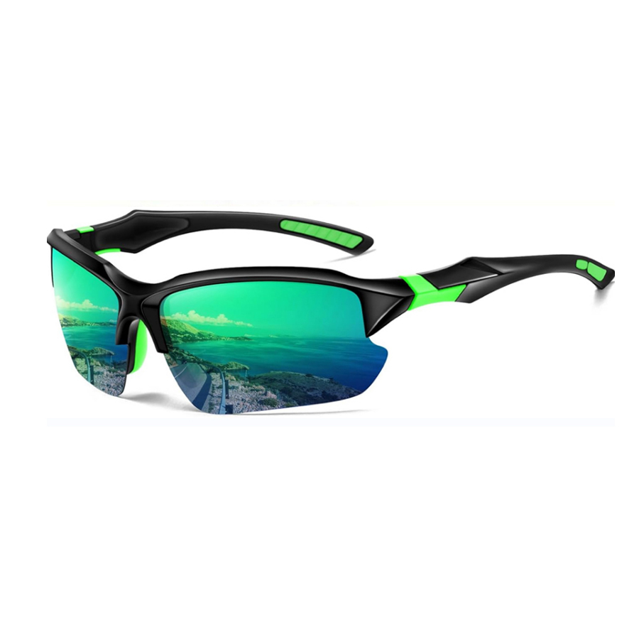 Newest Sports Polarized Sunglasses for Men Women Cycling Running Fishing UV400 Sun Glasses Lightweight Outdoor Goggles: green