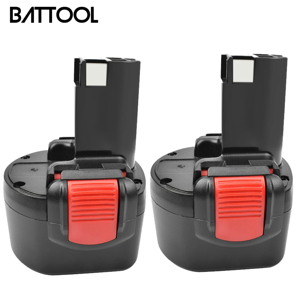 BATTOOL for Bosch 3000mAh 9.6V NI-MH BAT048 Rechargeable Battery PSR 960 BH984 BAT119 BAT100 BAT001 BPT1041 BH974 2607335260: 2 PACK