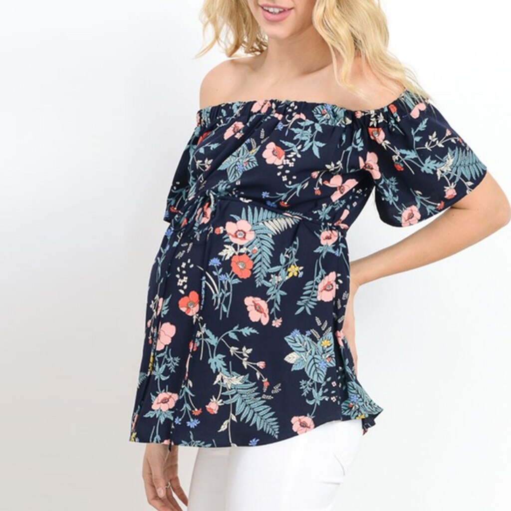 Women's Short Sleeve Tops Breastfeeding Off Should... – Grandado