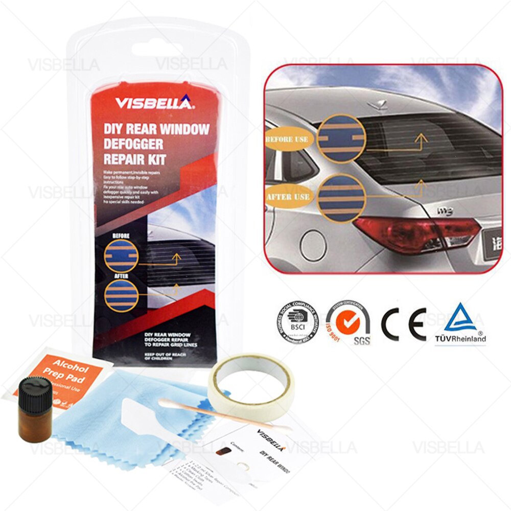 VISBELLA Car Rear Window Defogger Repair Kits Repair The Mist Line of Auto Rear Window Glass Fix Broken Defogger Grid Lines