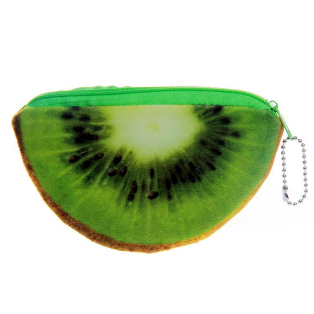 Orange Watermelons Semicircle Wallets 3D Ladies Purse Soft Printing Fruit Bags Children Clothes Pouch for Kids: D