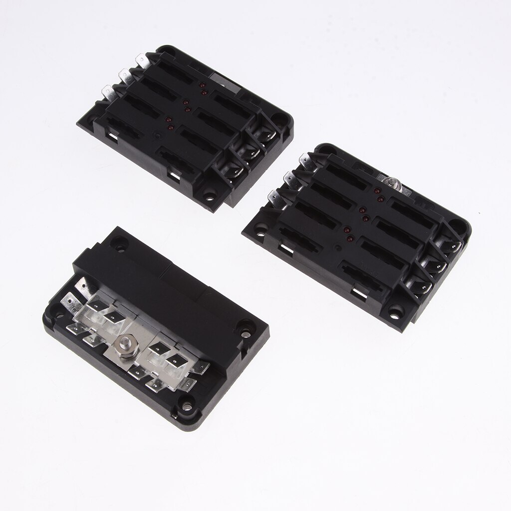 Marine Boat/RV ATO/ATC ST Blade Fuse Block/Circuit Panel 12 Gang