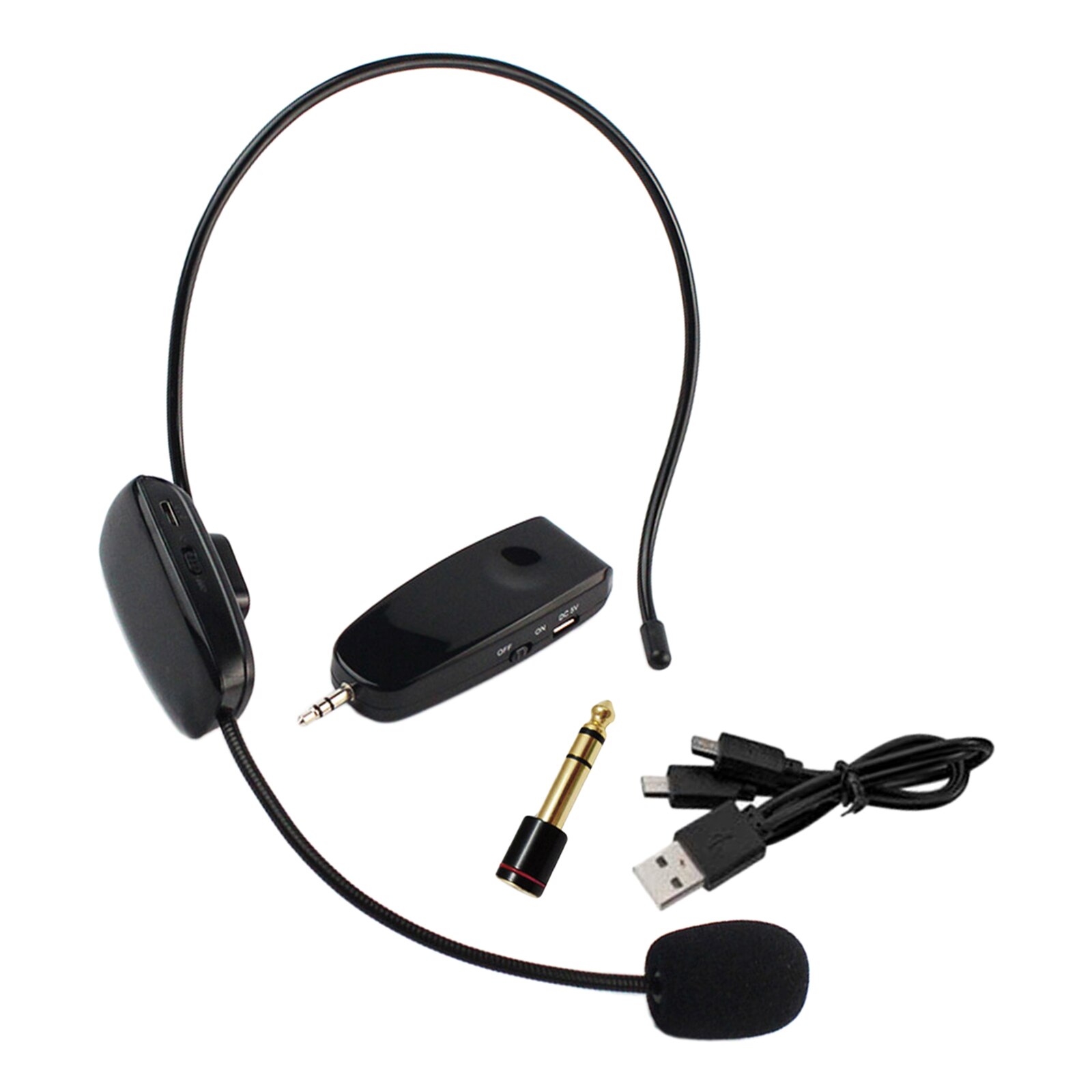 Wireless Microphone Headset, UHF Wireless Headset Mic System, 164 ft Range, with