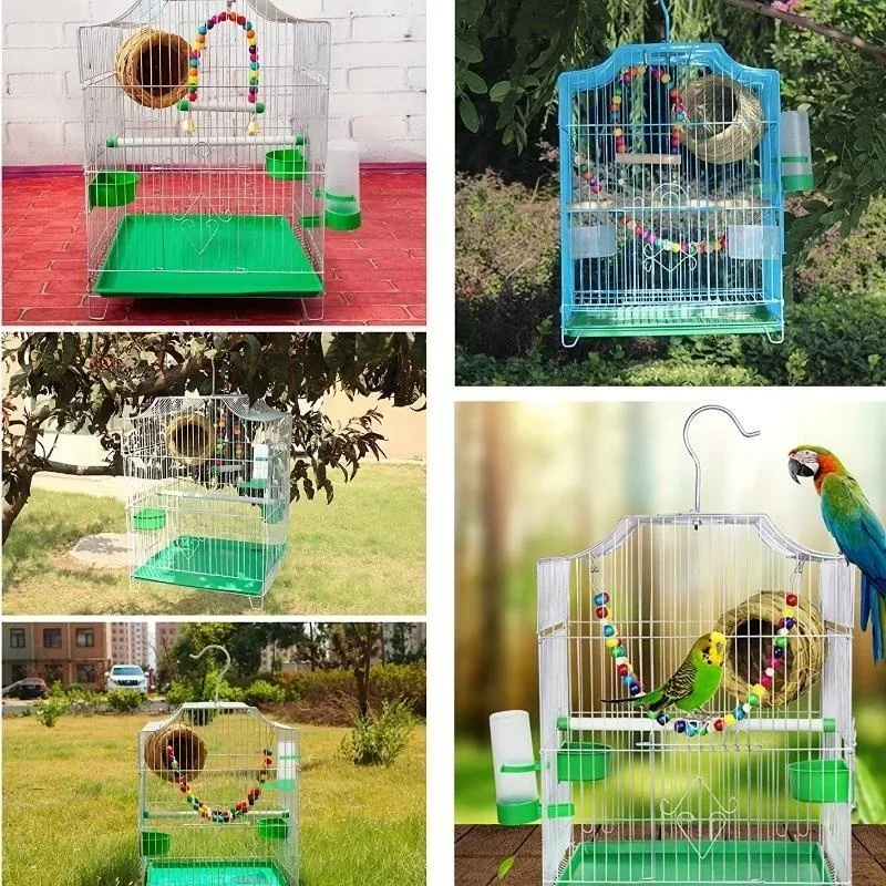 Wasserspender für Vogelkäfige, Vogeltassen, Flaschen, Spatzen, Papageien, Wellensittiche, Nymphensittiche und Turteltauben, Futterspender und Tränke