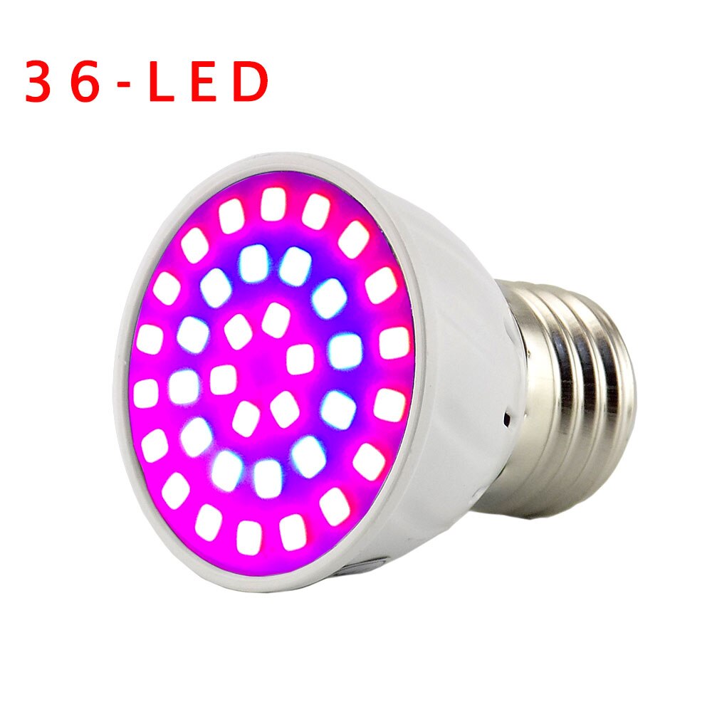 Luz LED para cultivo de plantas, Bombilla para invernadero de Interior para cultivo de verduras hidropónicas, 3W, 4W, 5W, E27: 36 led / 110 V