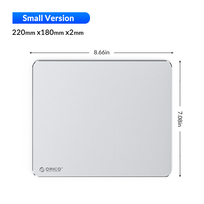 ORICO Double-sided Aluminum Alloy Mouse Pad Hard Smooth Ultra-thin Computer Game Mouse Pad Double-sided Waterproof Home Office: WHITE