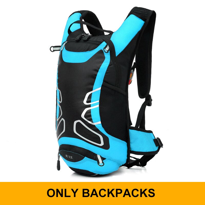 Ultra-light 15-liter bicycle backpack, mountain (MTB) or road bike cycling water bag, 2 liter water bag: Lake Blue