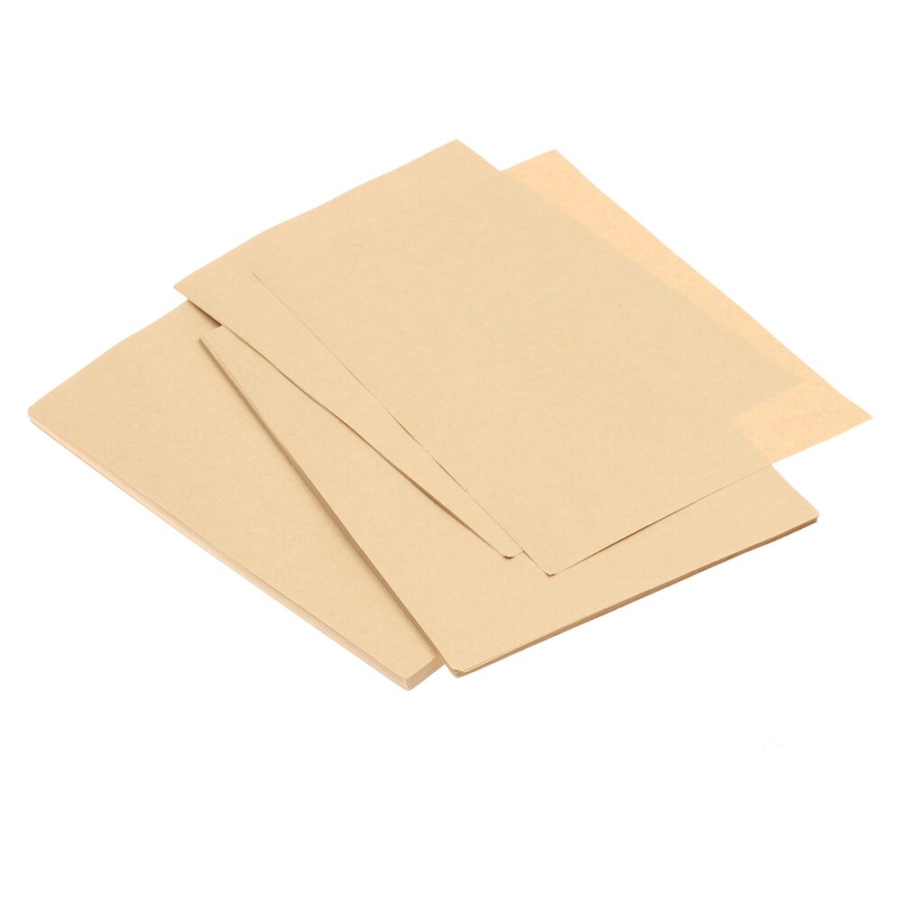 100 Sheets A5 Vintage Blank Kraft Letter Paper Retro Writing Paper: As Shown