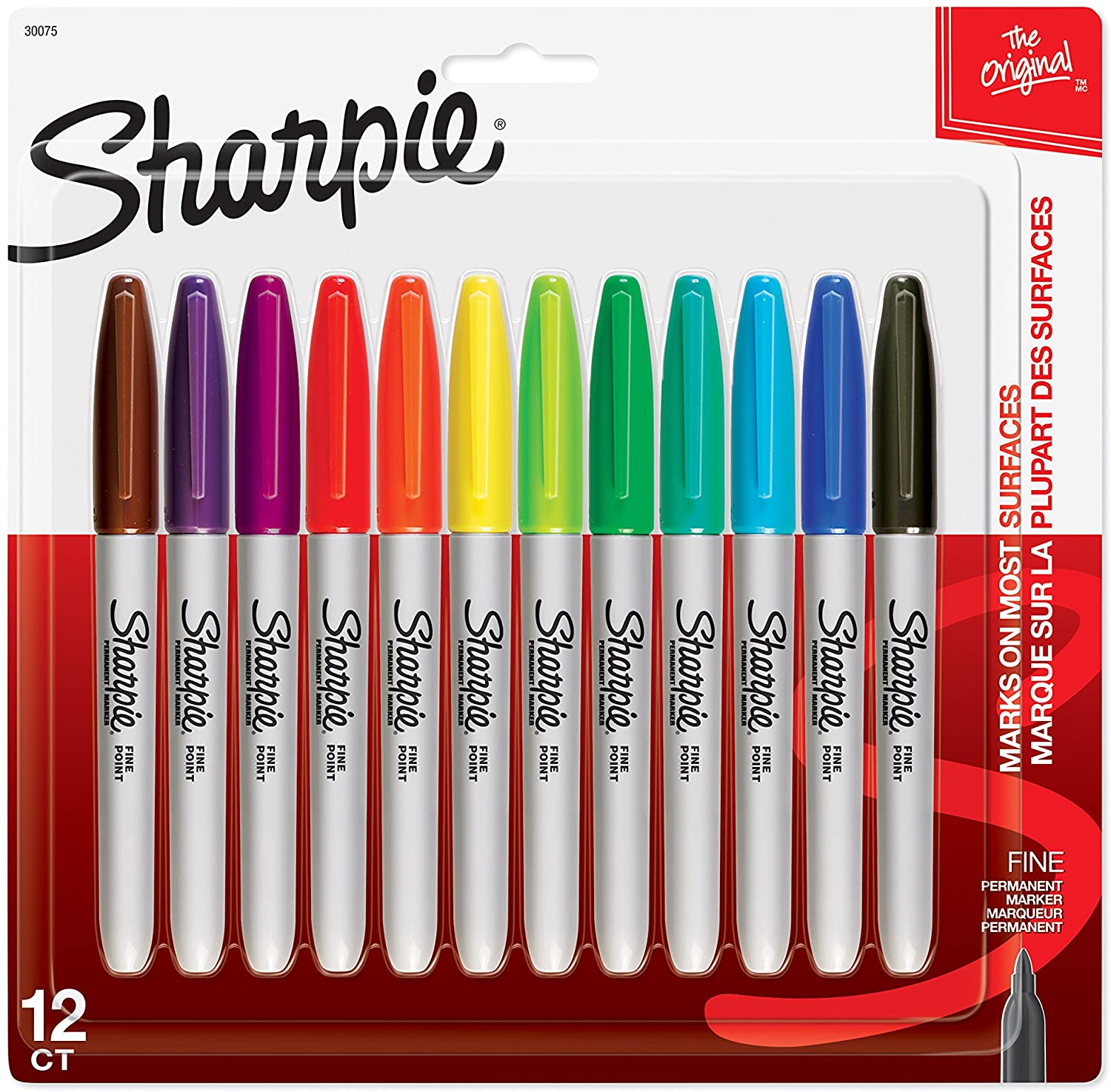 12/24 kleuren sharpie permanente markers fijne punt 1mm punten diverse kleuren: 12 kleuren