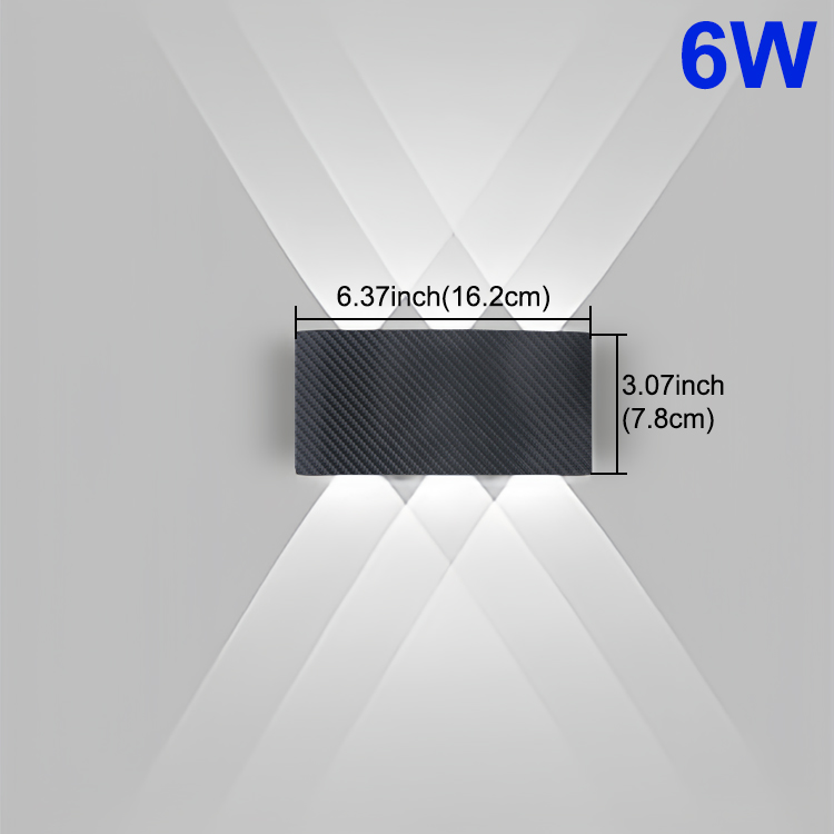 LED Wandlamp Buiten Waterdicht Up Down lichtgevende verlichting Binnen Trap Tuin Blaker Licht Plastic 6W 10W AC110-220V: Licht Geel / RGB