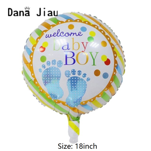 18 tommer velkomst baby dreng pige helium ballon baby shower dekoration tillykke med fødselsdagen folie ballon køn afslører børns legetøj: Gul