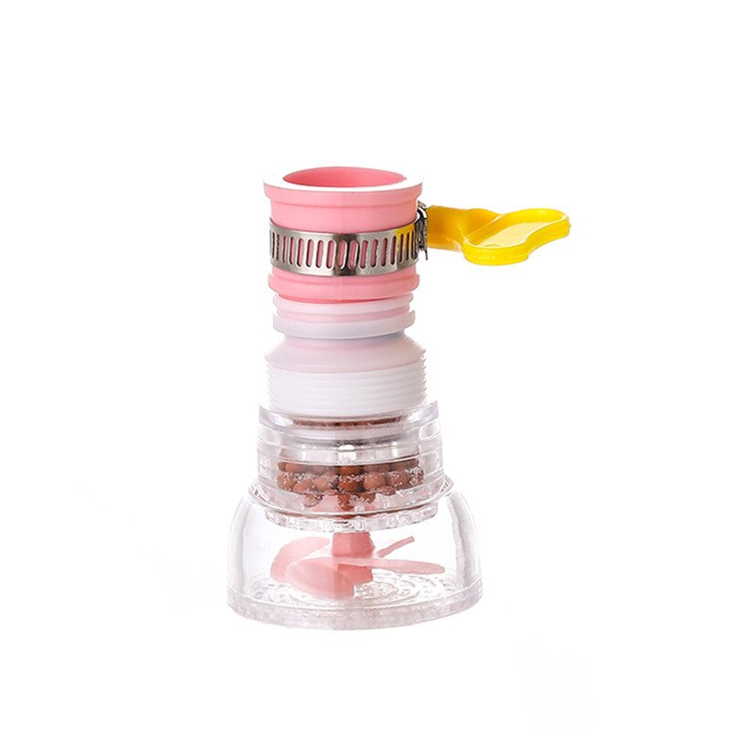 Kraan Roterende Water Dispenser Kan Verlengen Tarwe Rijst Steen Filter Douche Huishouden Keuken Anti-Spatten Filter Waterzuiveraar: 4 generation pink