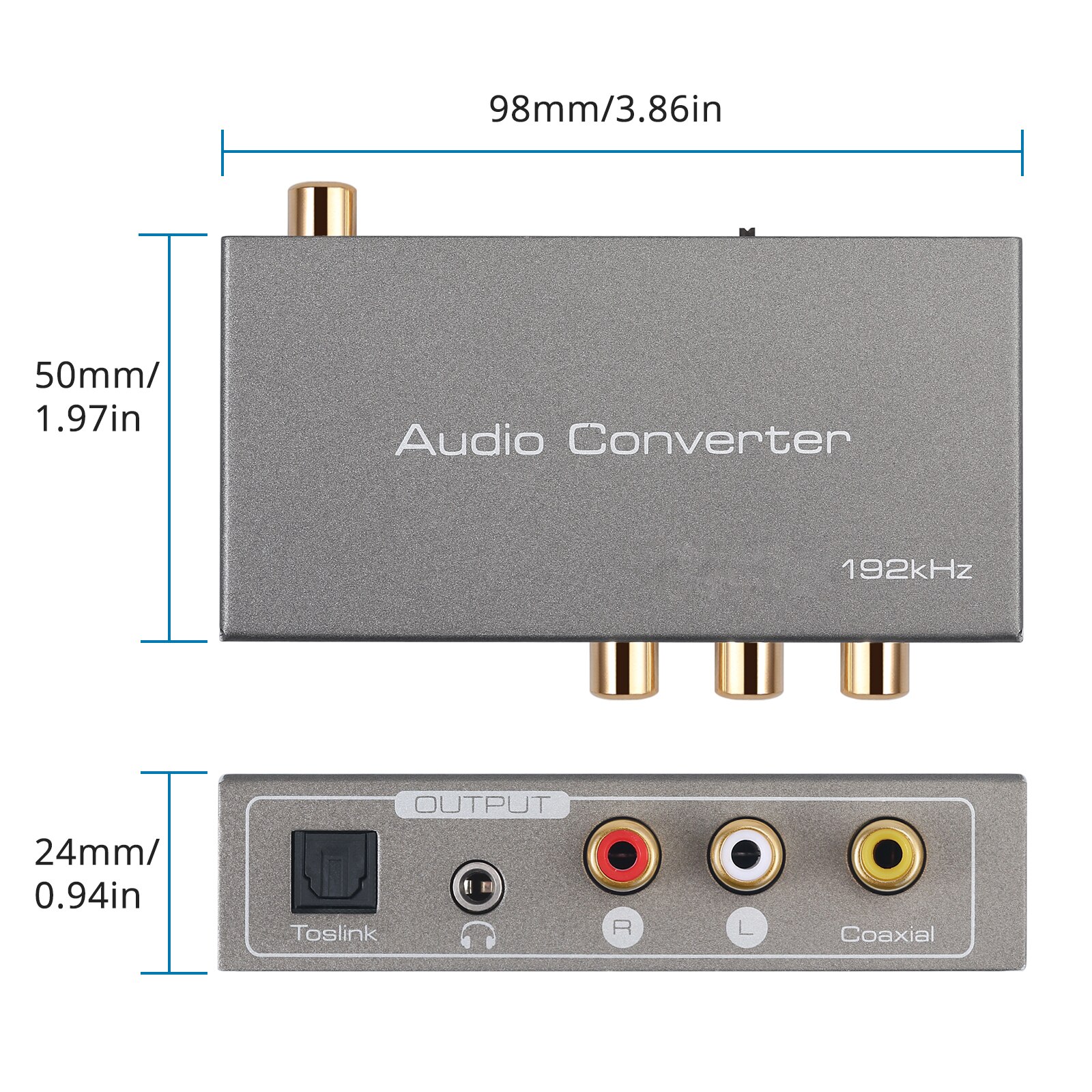 PROZOR – convertisseur Audio DAC 192kHz avec Toslink, ARC Coaxial vers stéréo Coaxial optique R/ L, adaptateur d&#39;extraction Audio 3.5mm pour TV