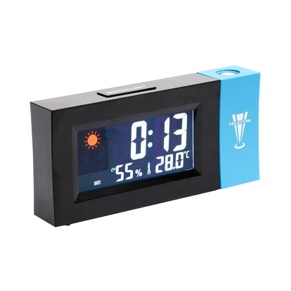 Clock Projection Digital Projector Weather Station Clock Temperature Humidity Electronic LCD Thermometer Alarm