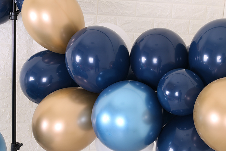 100PCS 12 Inch 3.2 Gram Ster Blauwe Inkt Blauwe ballonnen Mat zwart blauw Latex Ballon Verjaardagsfeestje Bruiloft Ballon wanddecoratie